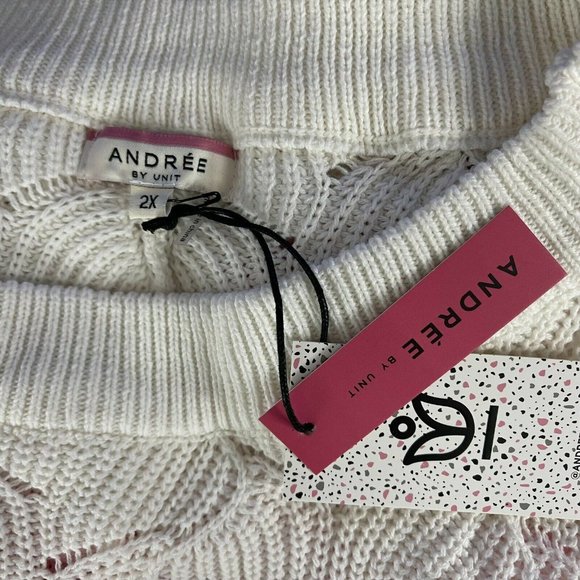 Andrée by Unit Color‎ Block Cozy Sweater Dolman Sleeve Pullover Women 2X 3X NWT - Picture 9 of 11